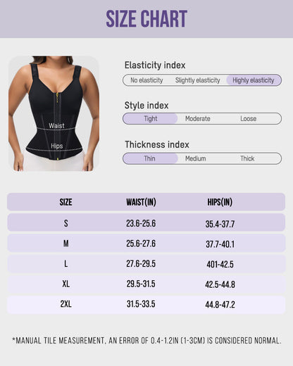 Double-Layer Tummy Control Waist Shaper Girdle With Bra