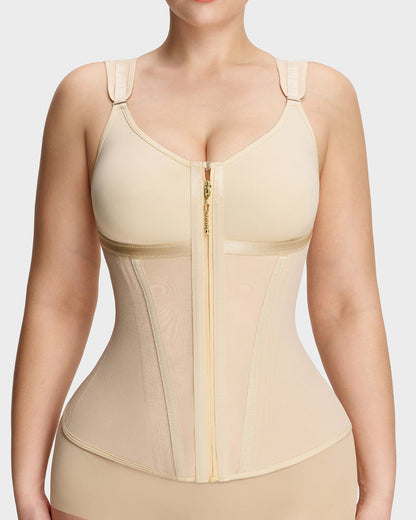 Double-Layer Tummy Control Waist Shaper Girdle With Bra