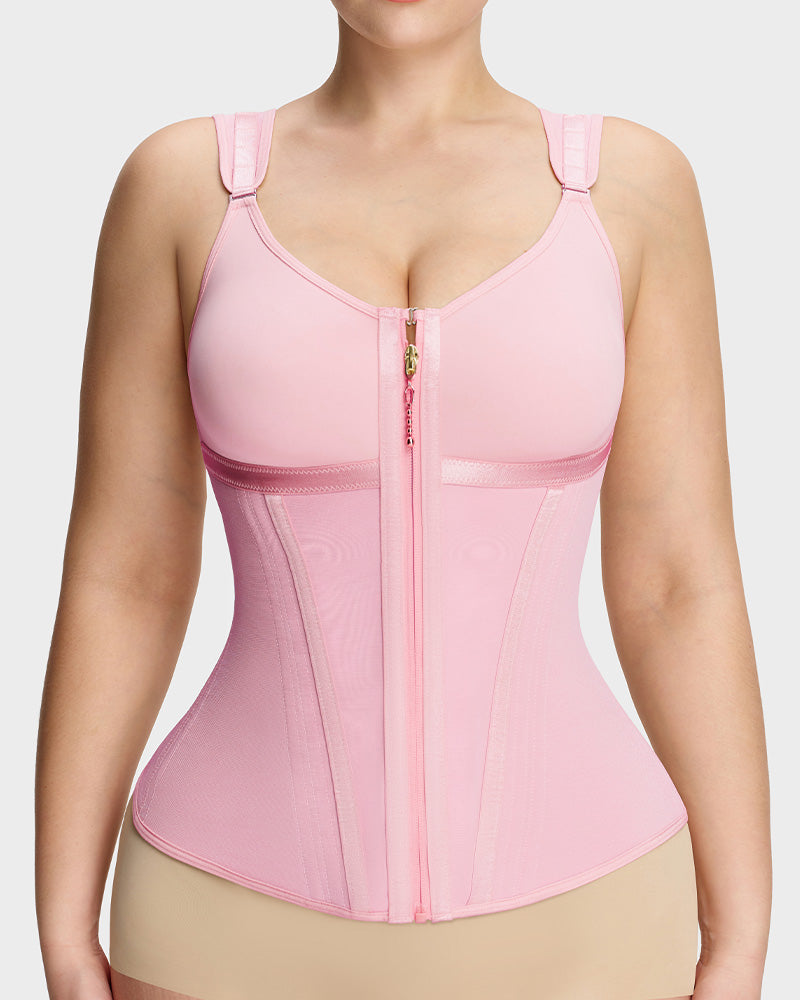 Double-Layer Tummy Control Waist Shaper Girdle With Bra