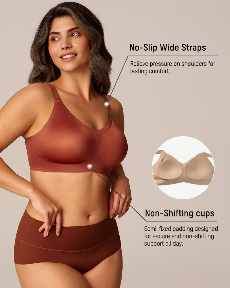 Luxury Satin Seamless Wireless Support Bra