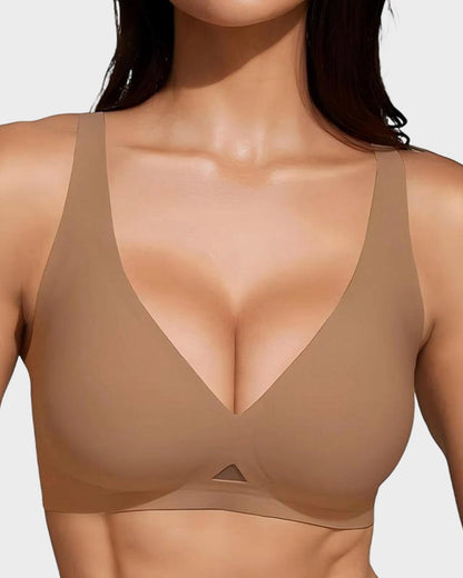 Wireless Jelly Deep-V Push-Up Bra