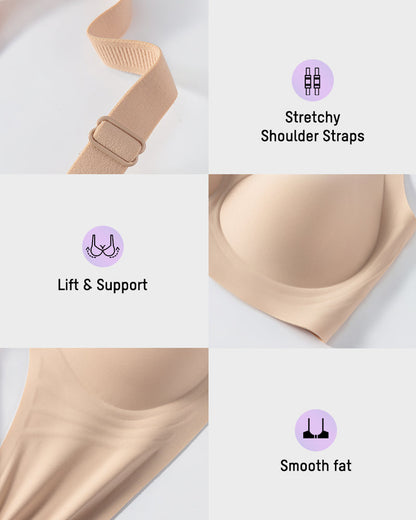 Womens Wireless Bras V Mesh Comfortable Bralette Supportive